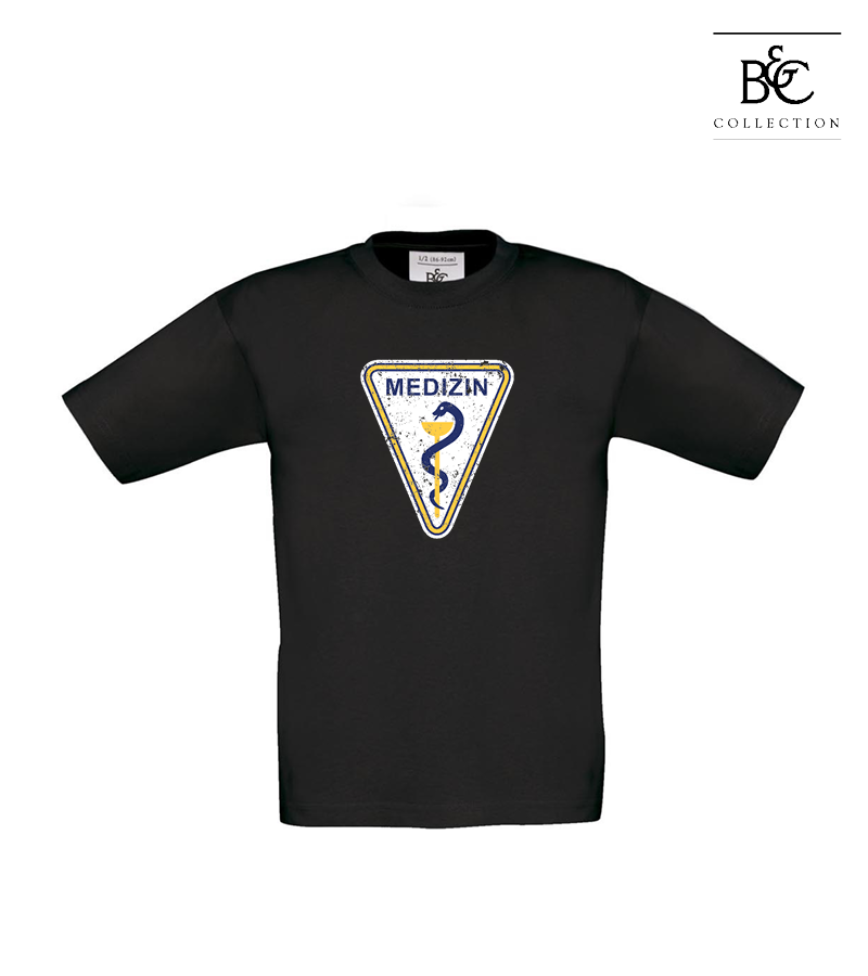 B&C Kinder T-Shirt Black "Uwe Frontprint"