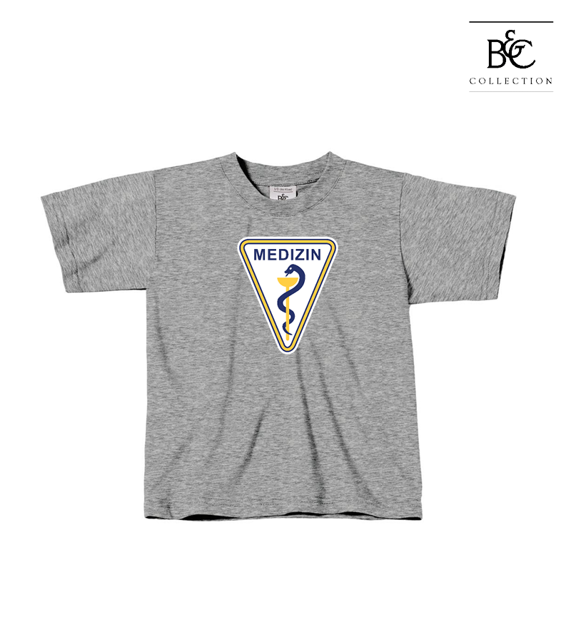 B&C Kinder T-Shirt Sports Grey "Anton Frontprint"