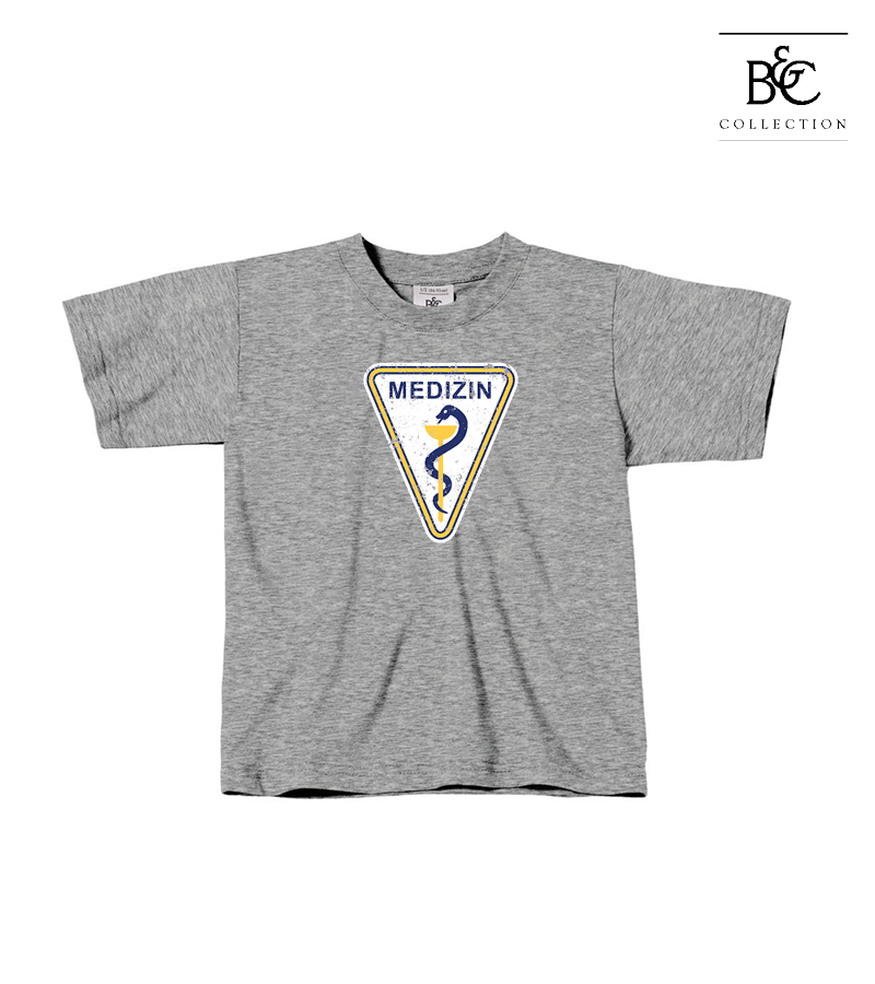 B&C Kinder T-Shirt Sports Grey "Uwe Frontprint"