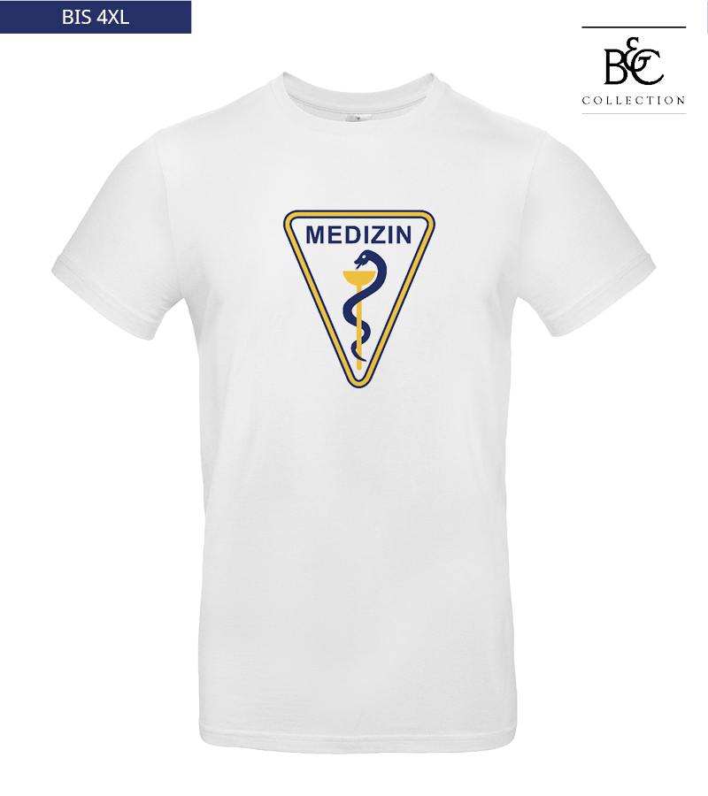 B&C Herren T-Shirt White "Anton Frontprint"