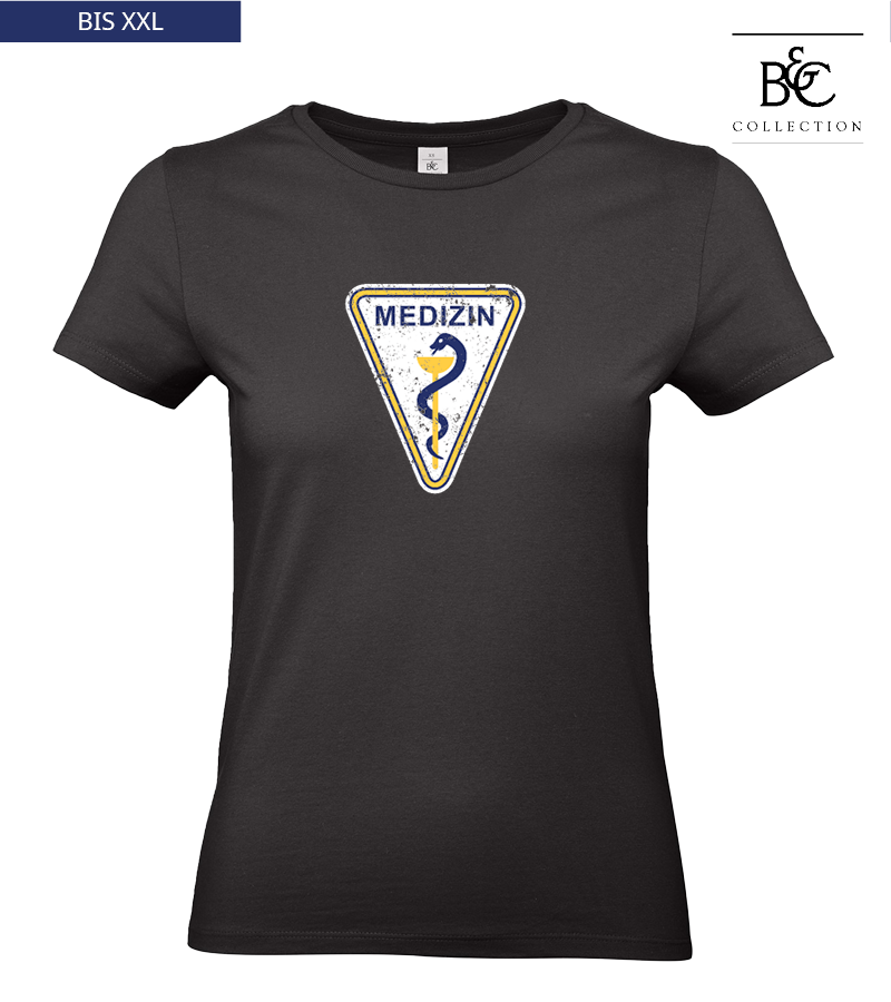 B&C Damen T-Shirt Black "Uwe Frontprint"