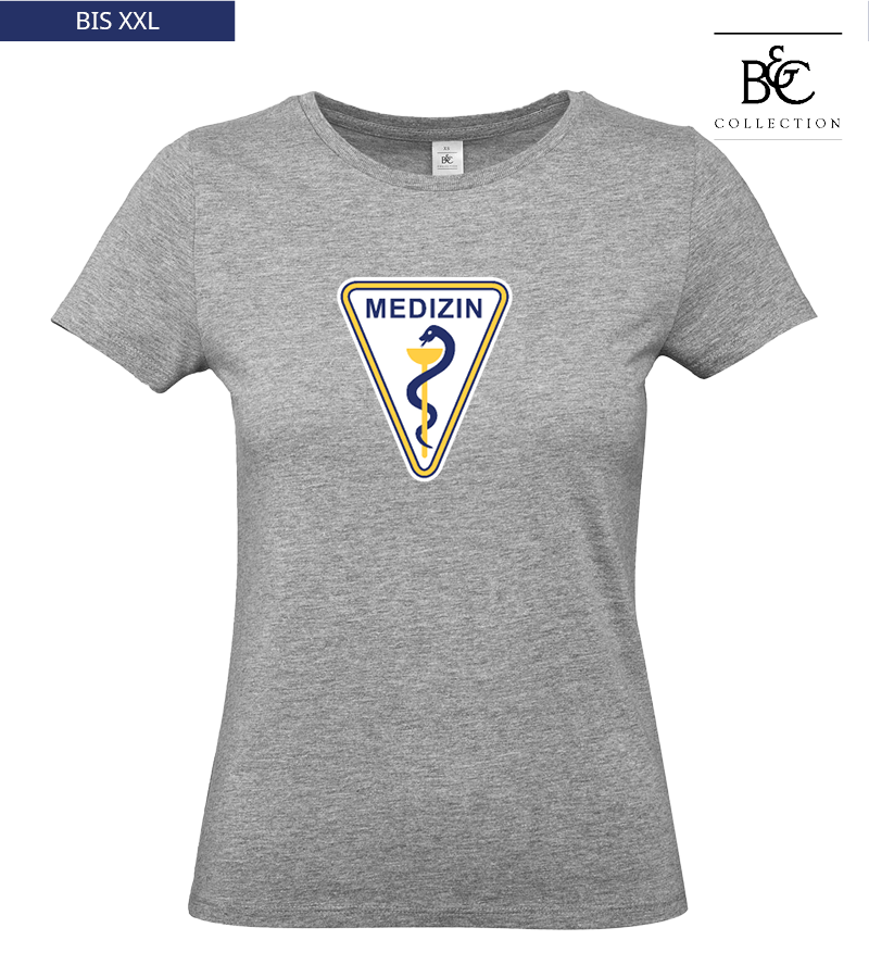 B&C Damen T-Shirt Sports Grey "Anton Frontprint"