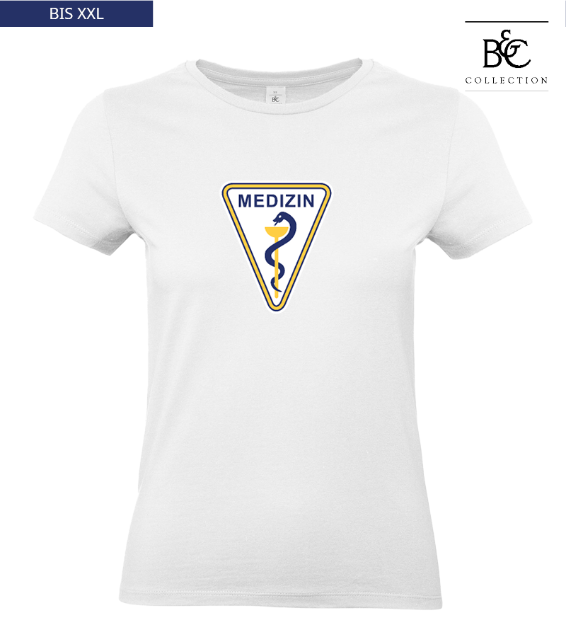 B&C Damen T-Shirt White "Anton Frontprint"