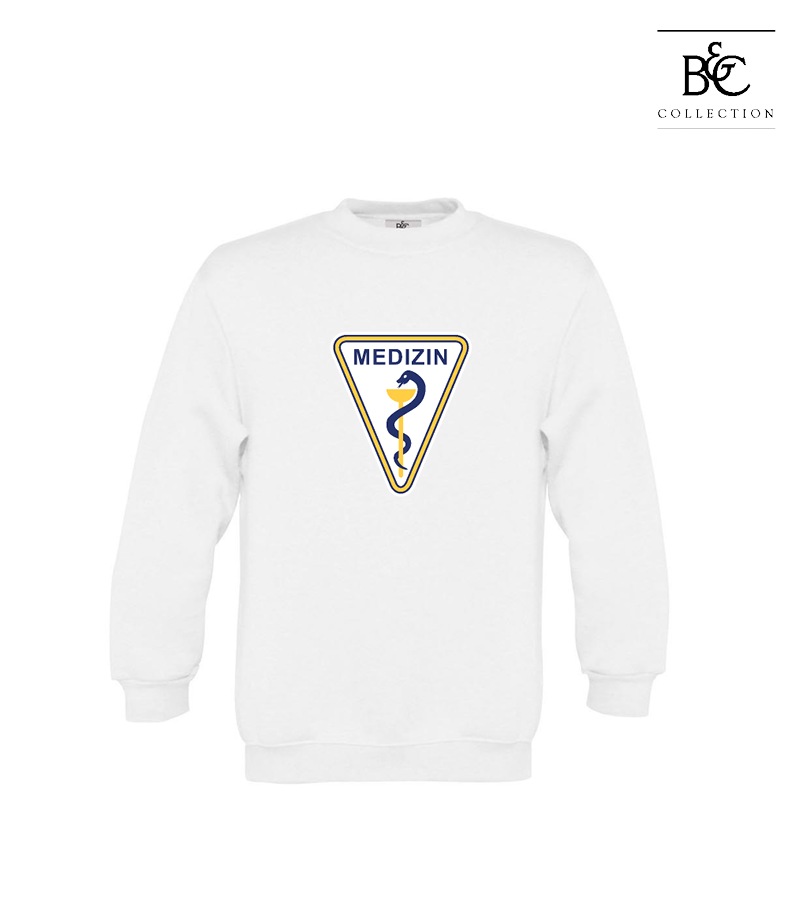 B&C Kinder Sweatshirt White "Anton Frontprint"