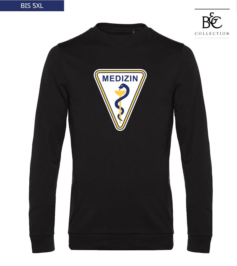 B&C Herren Sweatshirt Black Pure "Anton Frontprint"