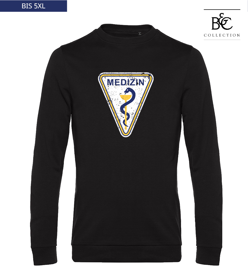 B&C Herren Sweatshirt Black Pure "Uwe Frontprint"
