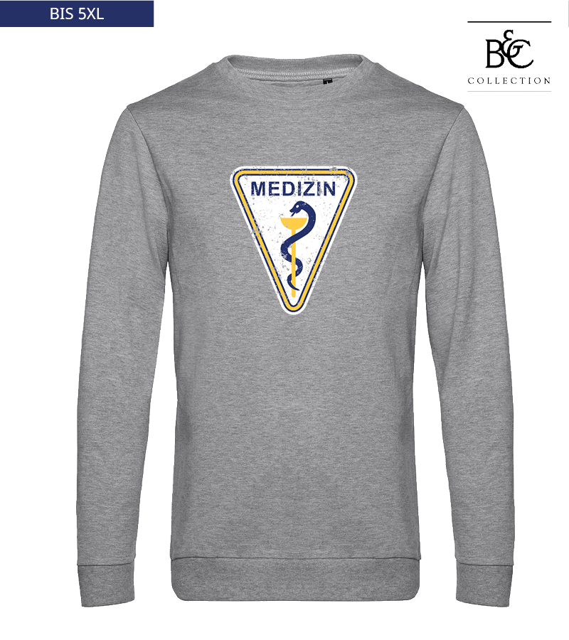 B&C Herren Sweatshirt Heather Grey "Uwe Frontprint"