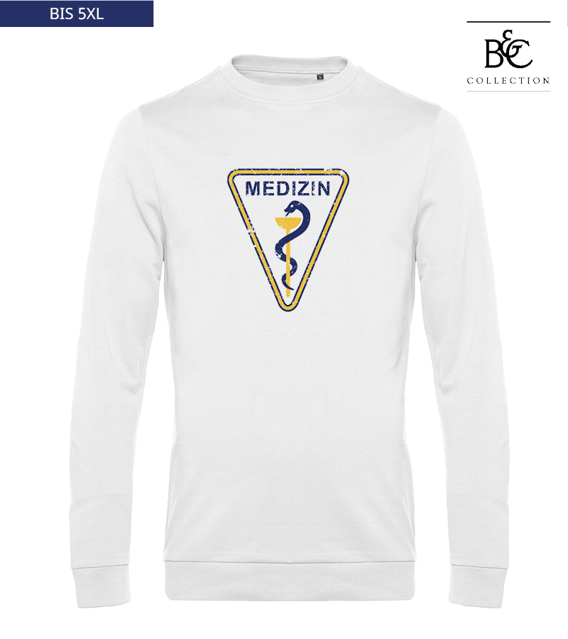 B&C Herren Sweatshirt White "Uwe Frontprint"