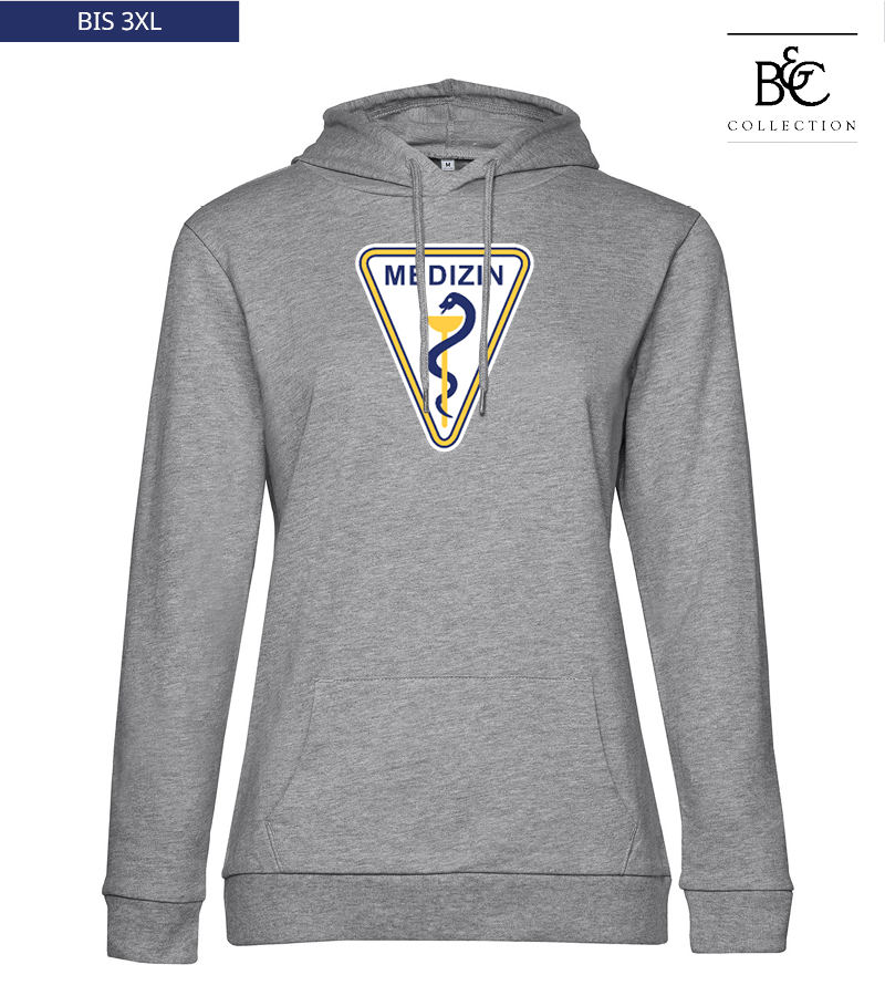 B&C Damen Hoodie Heather Grey "Anton Frontprint"