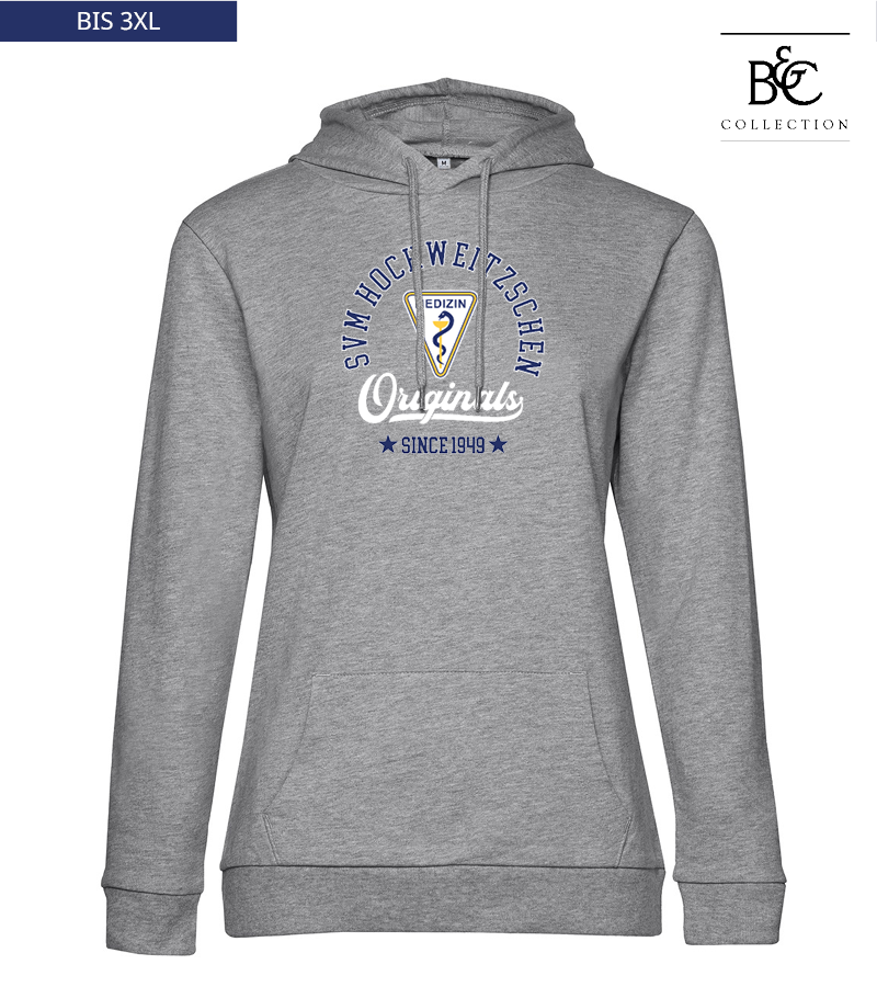 B&C Damen Hoodie Heather Grey "Jacob"
