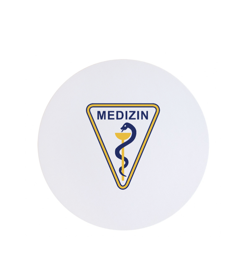 Textil Mousepad Rund White "Anton"