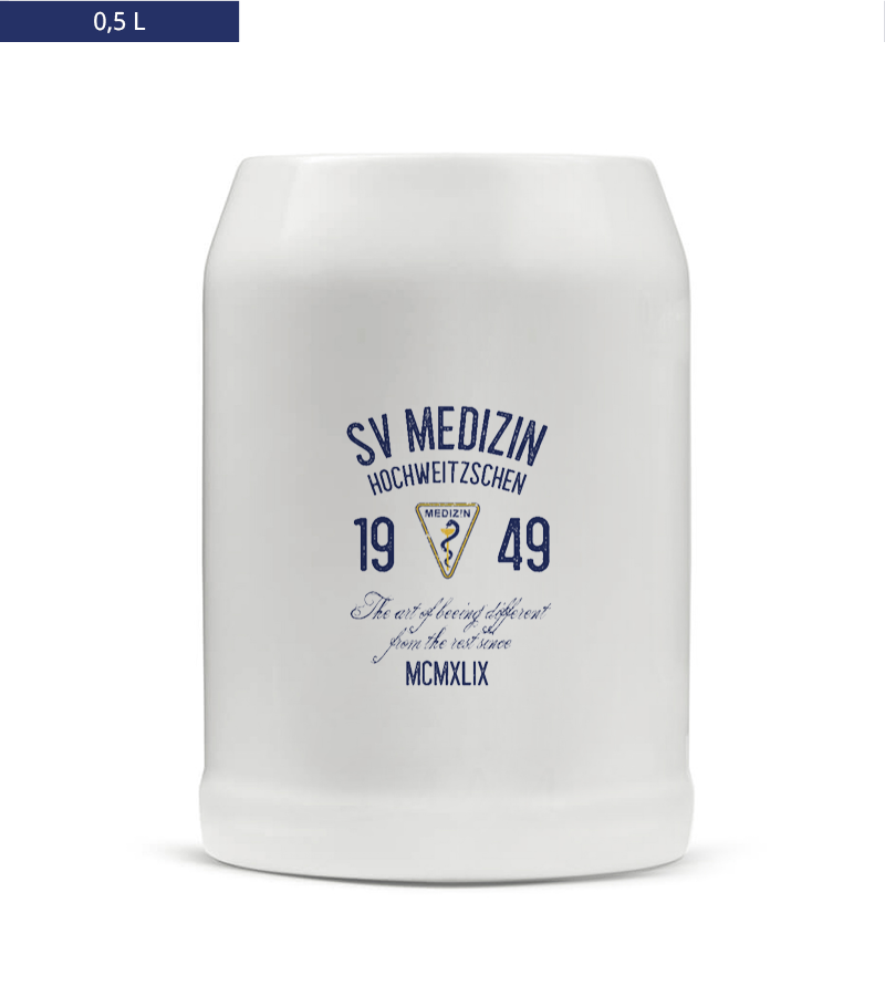 Bierkrug 0,5l White "Isack" A