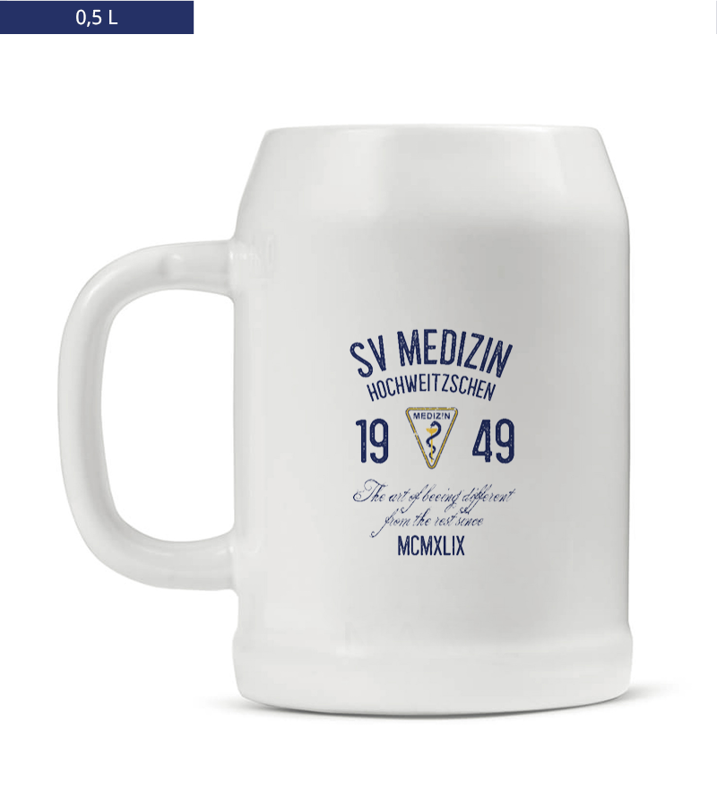 Bierkrug 0,5l White "Isack" B