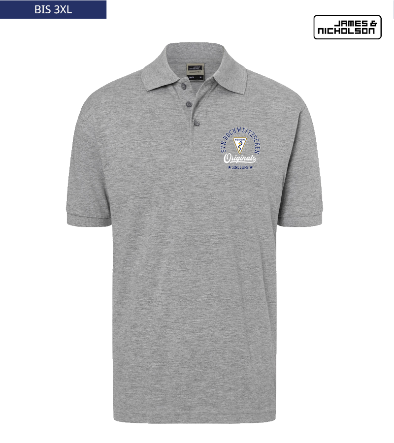 J+N Herren Polo-Shirt Heather Grey "Jacob"