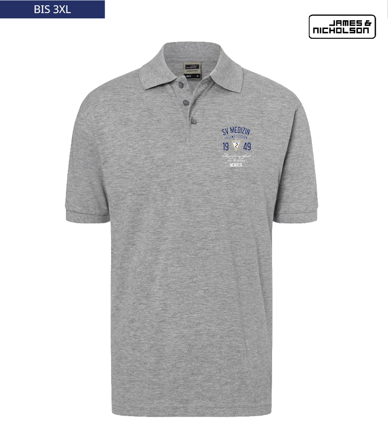 J+N Herren Polo-Shirt Heather Grey "Isack"