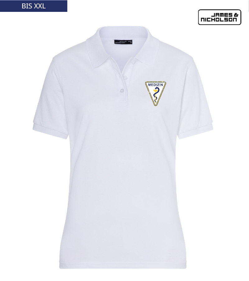 J+N Damen Polo-Shirt White "Uwe"