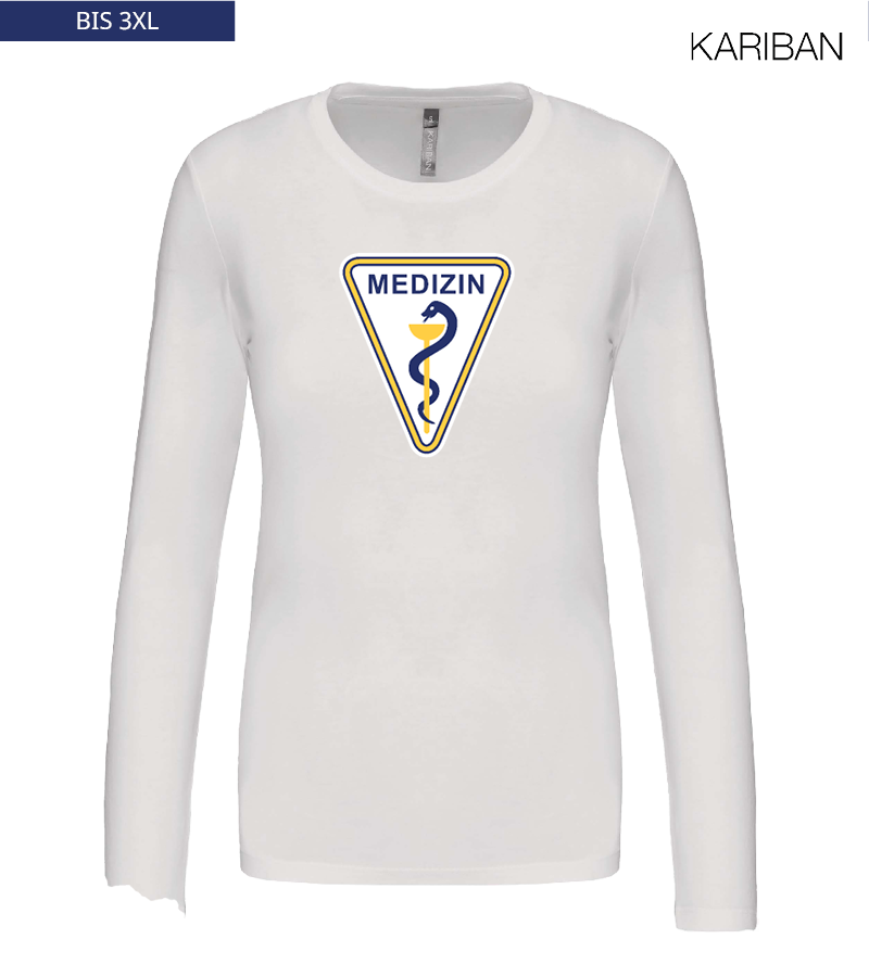 Kariban Damen Langarmshirt White "Anton Frontprint"