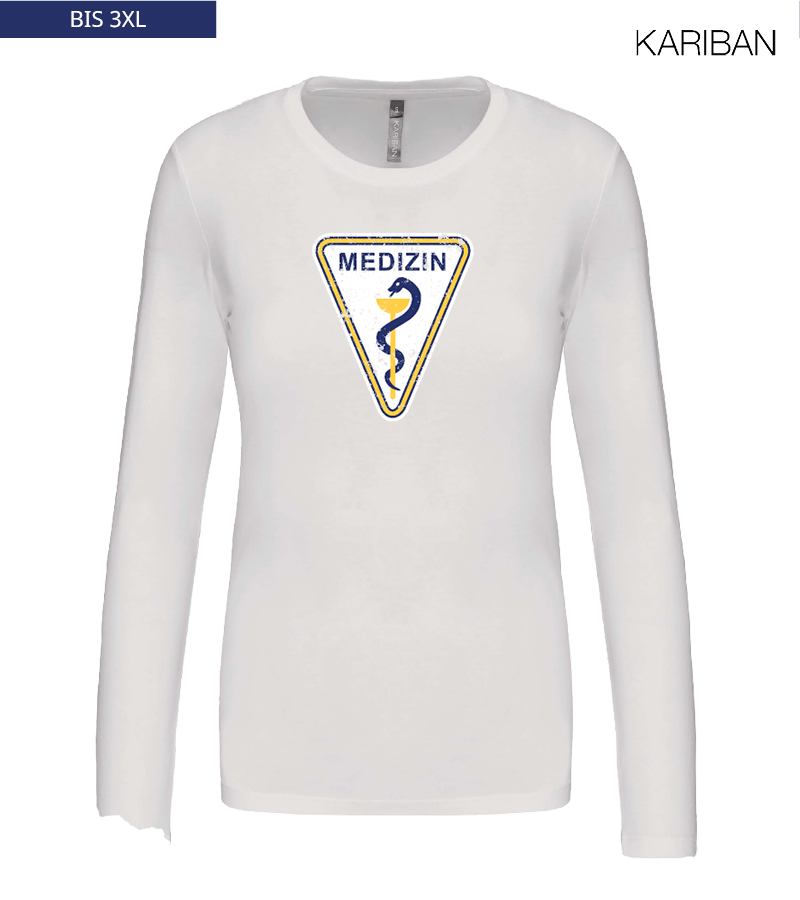 Kariban Damen Langarmshirt White "Uwe Frontprint"