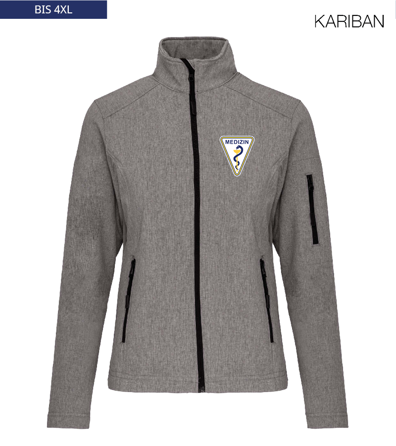Kariban Damen Softshelljacke Marl Grey "Anton"