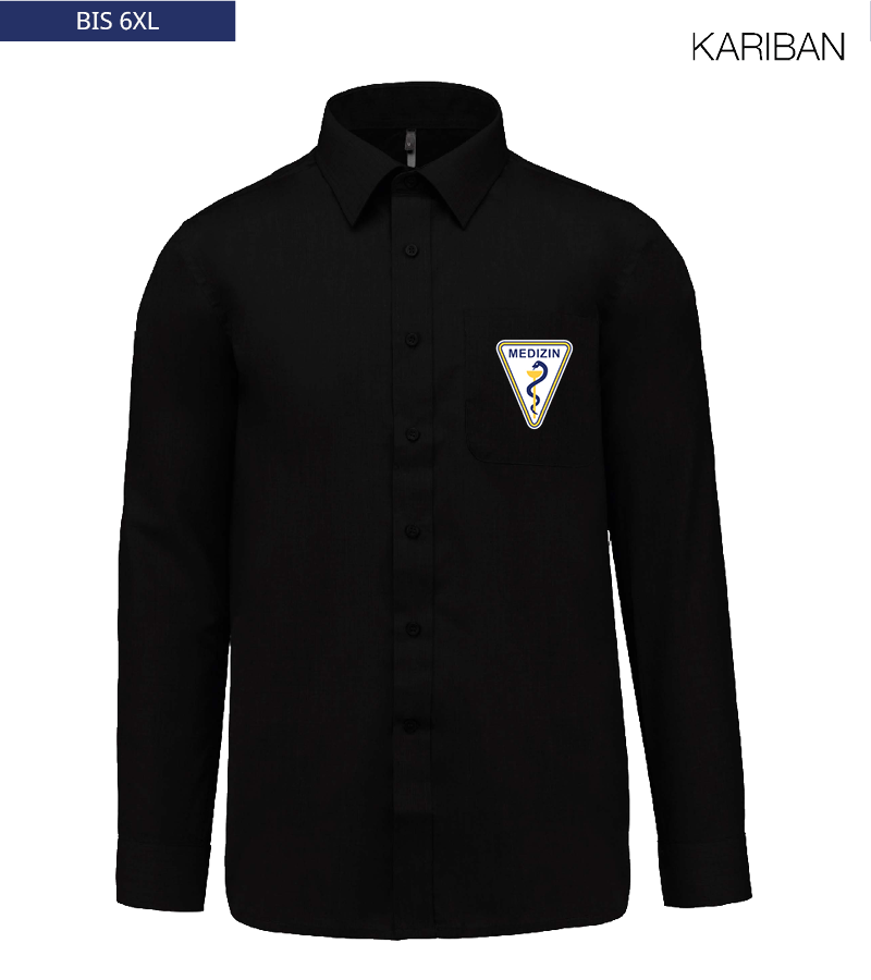 Kariban Herren Langarmhemd Black "Anton"