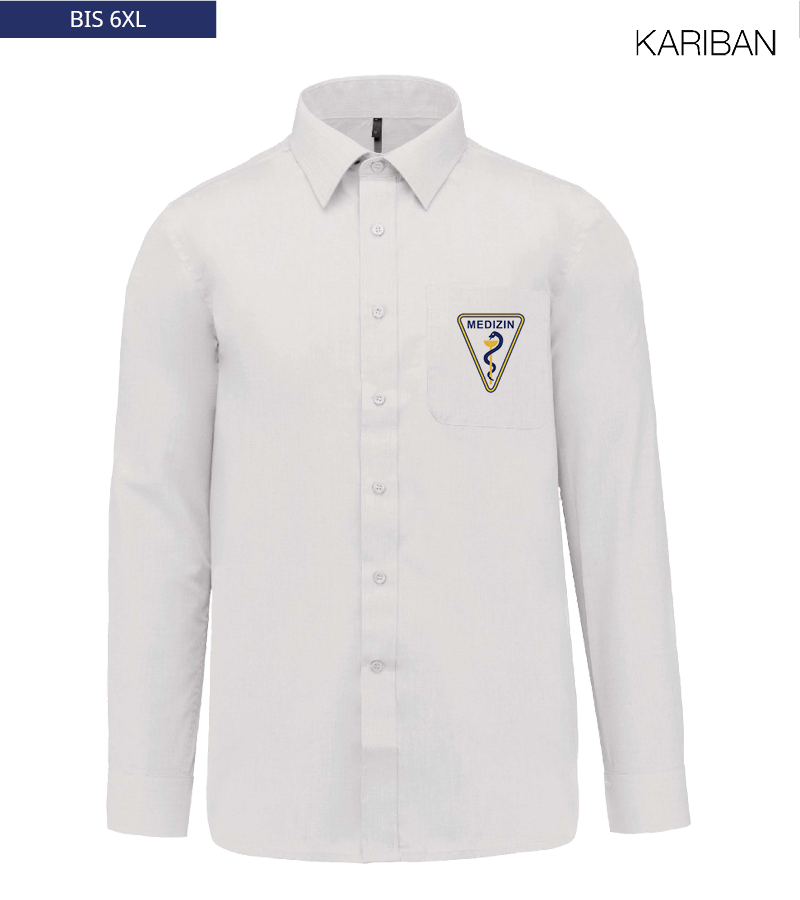 Kariban Herren Langarmhemd White "Anton"