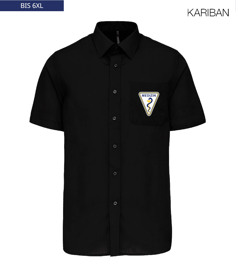 Kariban Herren Kurzarmhemd Black "Anton"