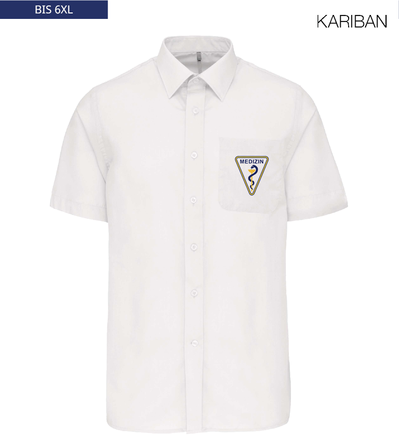 Kariban Herren Kurzarmhemd White "Anton"