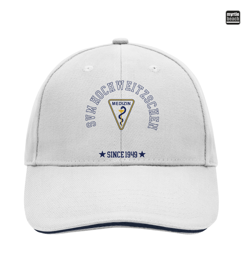 Myrtle Beach Unisex 6 Panel Sandwich Cap White "Jacob"