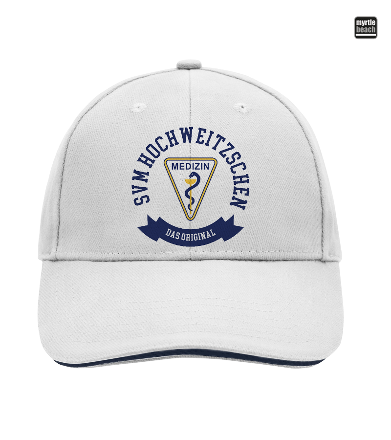 Myrtle Beach Unisex 6 Panel Sandwich Cap White "Bono"