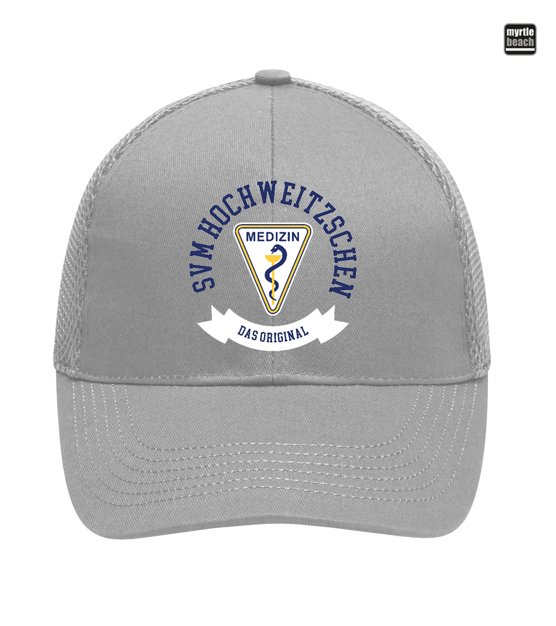 Myrtle Beach Unisex 6 Panel Air Mesh Cap Light Grey "Bono"