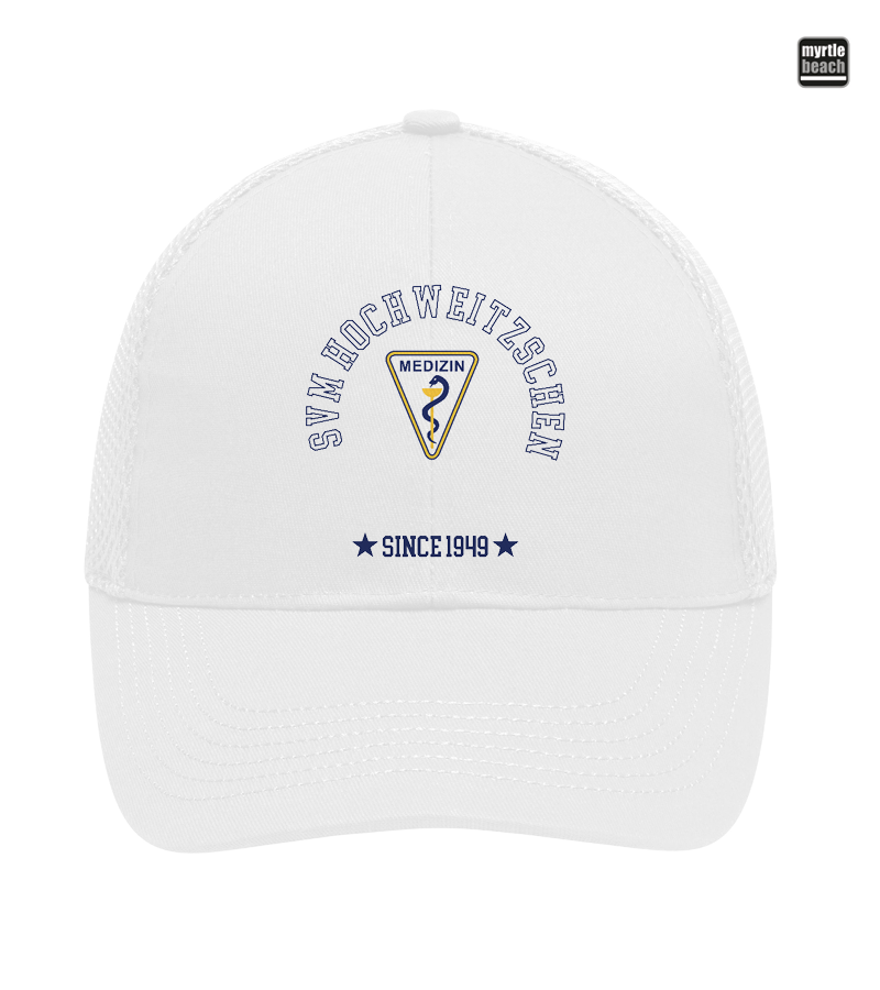 Myrtle Beach Unisex 6 Panel Air Mesh Cap White "Jacob"