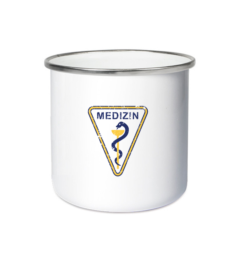 Emailletasse White Silver "Uwe" A