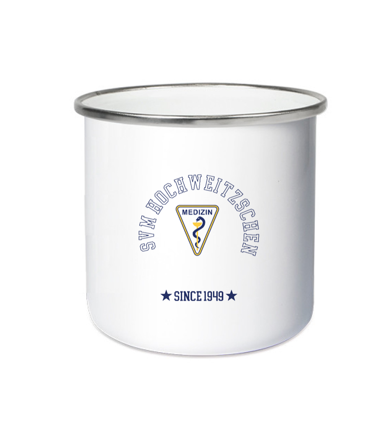 Emailletasse White Silver "Jacob" A